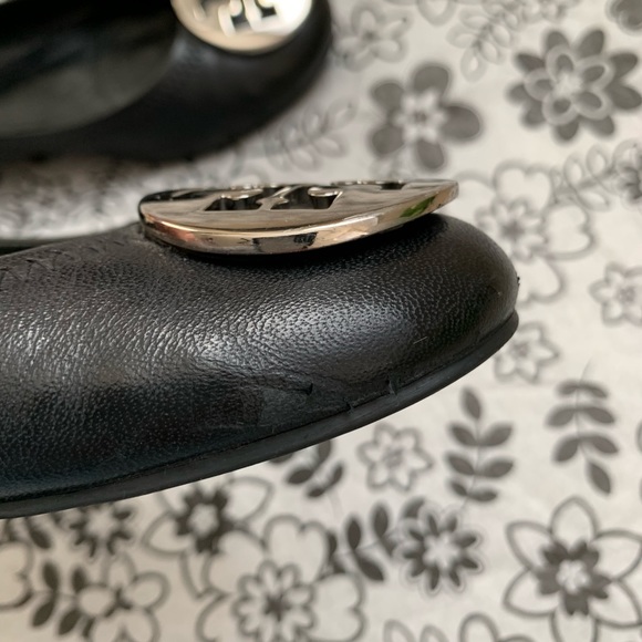 Tory Burch Reva Flats, Black, Size 7 - Picture 8 of 12
